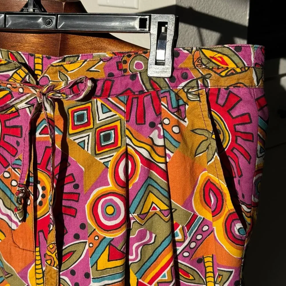 Vintage Catalina 2 Piece Set Made USA Tropical Geometric Resort Palm Springs M